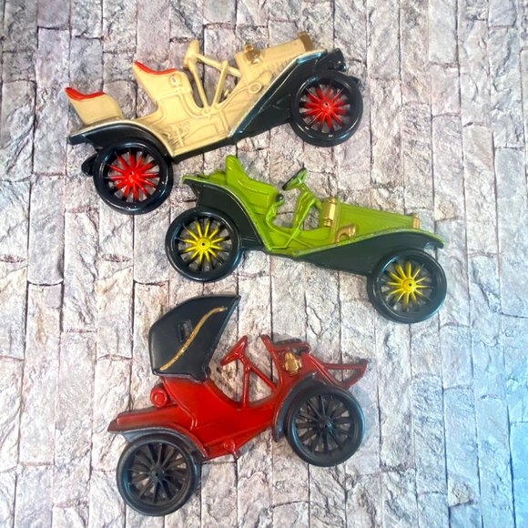 Vintage | Accents | Midwest Vintage Cast Iron Antique Car Set Of 3